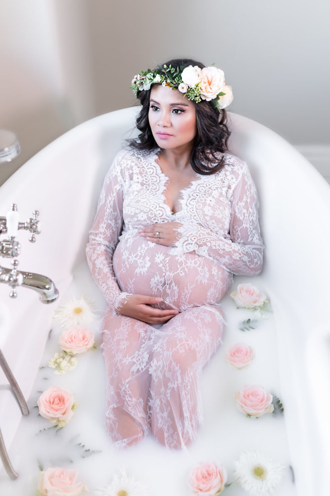 Lace milk shop bath dress