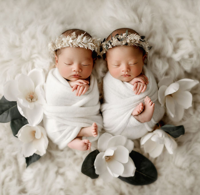 Twin Babies Portrait Session - Newborn Photography In Edmonton